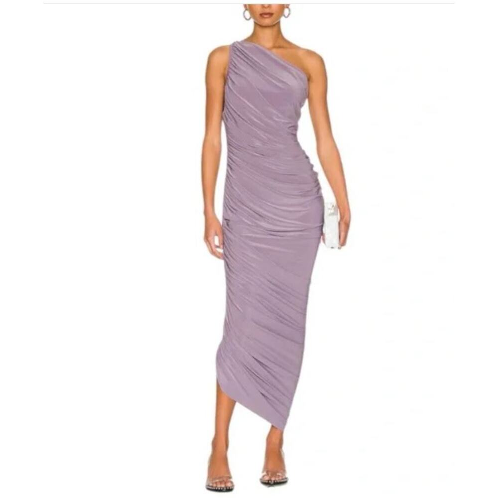 NWT Norma Kamali Diana Gown Powder Purple Bodycon Cocktail Dress REVOLVE XS